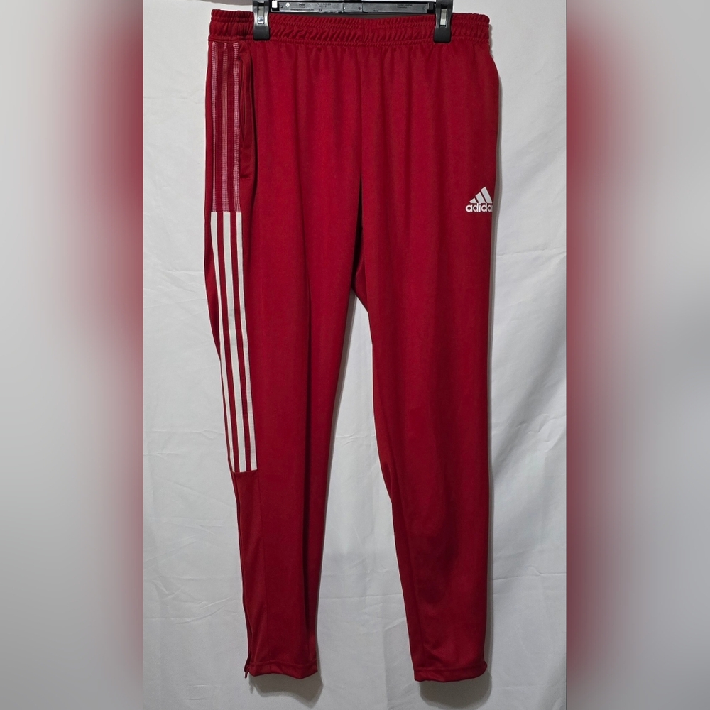 Adidas Men's Tiro 21 Track Pants in Team Power Red / White